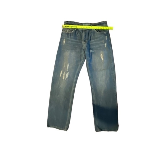 Jordan Craig Men’s Distressed  Blue Jeans Size 34x33 Studded Pocket - Picture 5 of 14